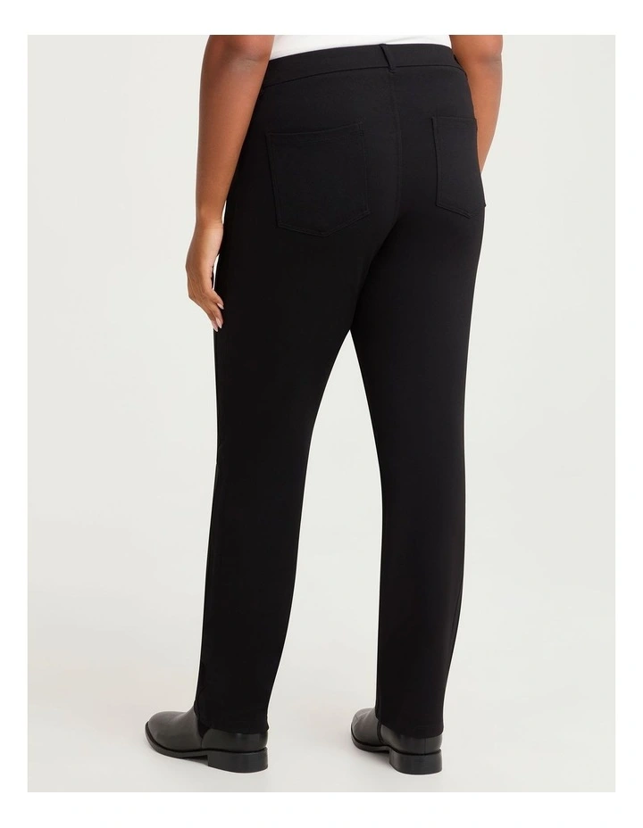 Ponte Straight Leg Pant Black image 2