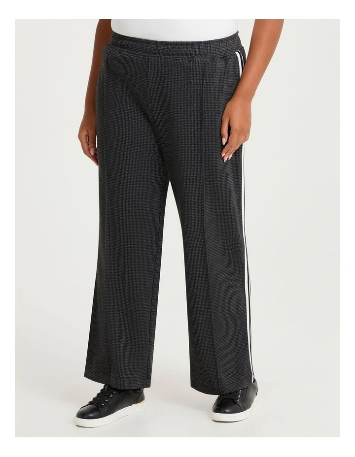 Houndstooth Side Stripe Pant Charcoal/black image 1