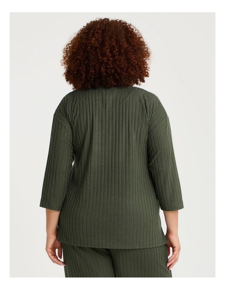 Cosy Rib Marle Lounge Top Forest Moss Marle image 2