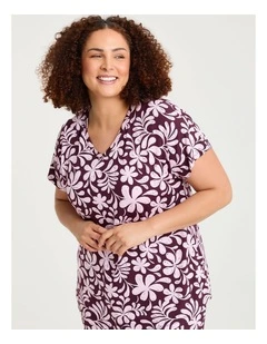 Bamboo Fleur Pyjama Top Print