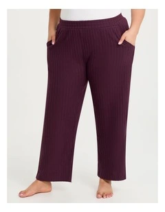 Cosy Rib Lounge Pant Merlot