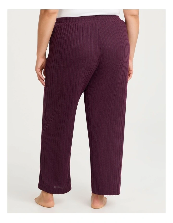 Cosy Rib Lounge Pant Merlot image 2