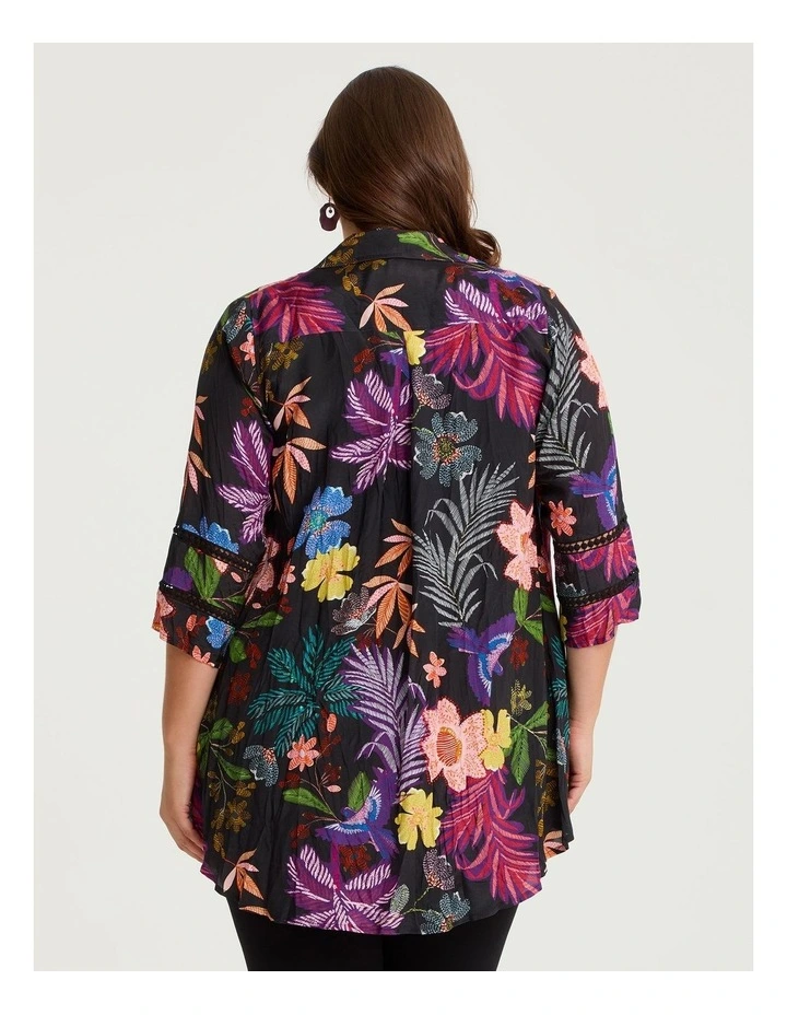 Floral Burst Natural Shirt in Print image 2