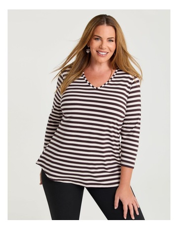 Chocolate/Beige Stripe colour