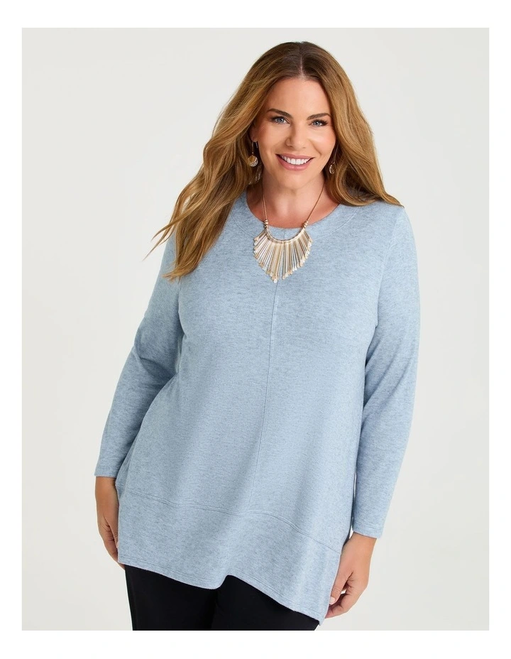 Textured Tama Top Ice Blue image 1