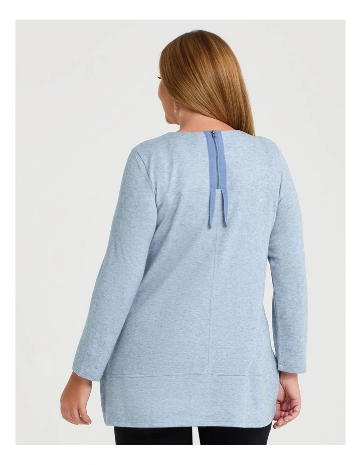 Textured Tama Top Ice Blue image 2