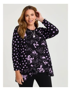 Natural Hinewai Splice Top Print