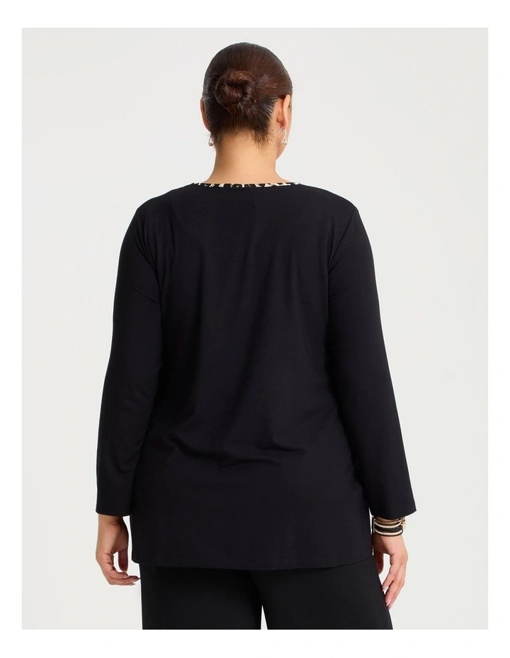 Leopard Spliced Natural Top Black/leopard image 2