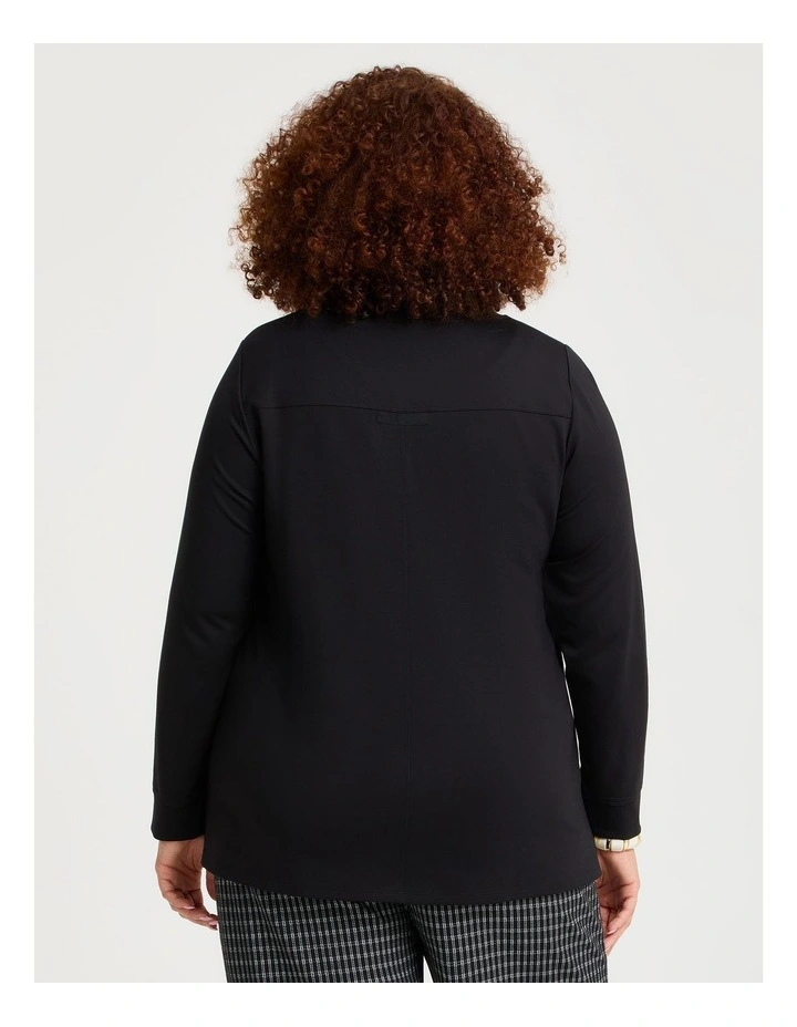 Bamboo Ponte Pocket Top Black image 2