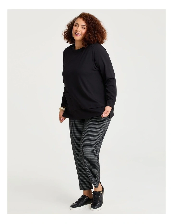 Bamboo Ponte Pocket Top Black image 3