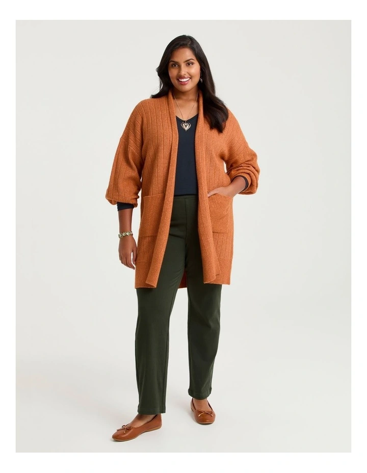 Australian Wool Blend V-neck Top Navy image 4