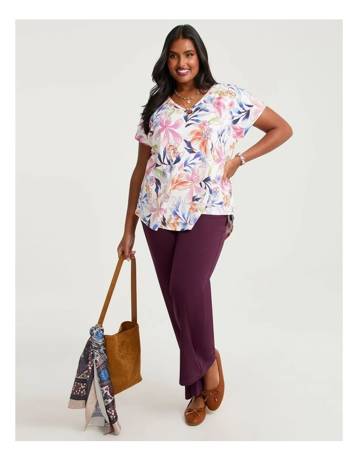 Cotton Watercolour Floral T-shirt Print image 4