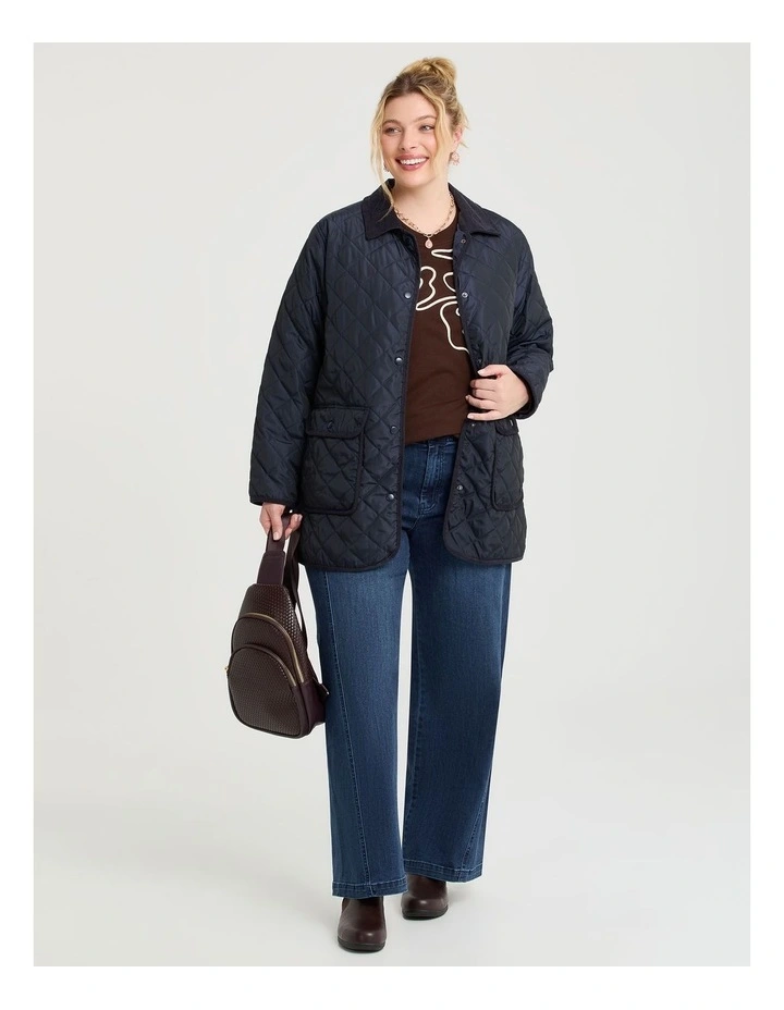 Cotton Cord Applique Sweatshirt in Chocolate image 4