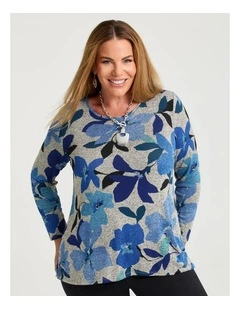 Bamboo Cosy Print Button Top Print