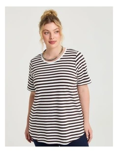 Good Earth Australian Cotton Stripe T-shirt in Multi