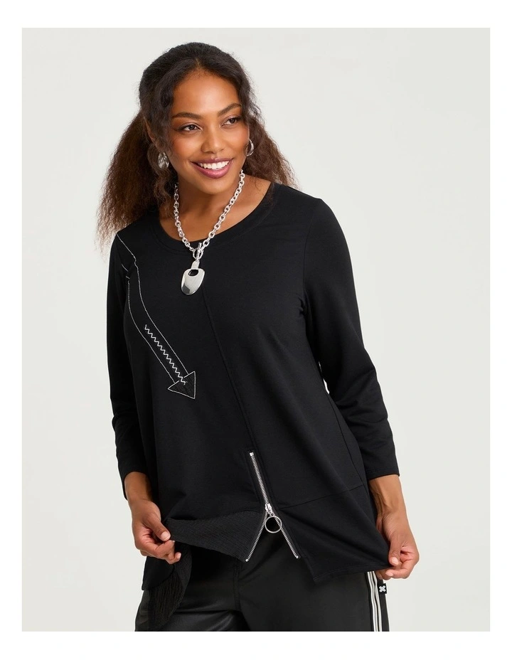 Natural Zip Tunic Black image 1