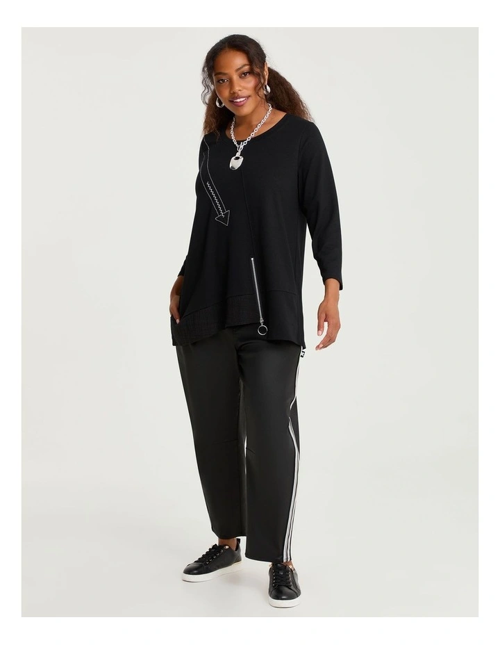 Natural Zip Tunic Black image 3