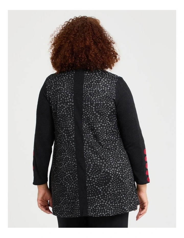 Bold Muse Spliced Snug Tunic in Black image 2