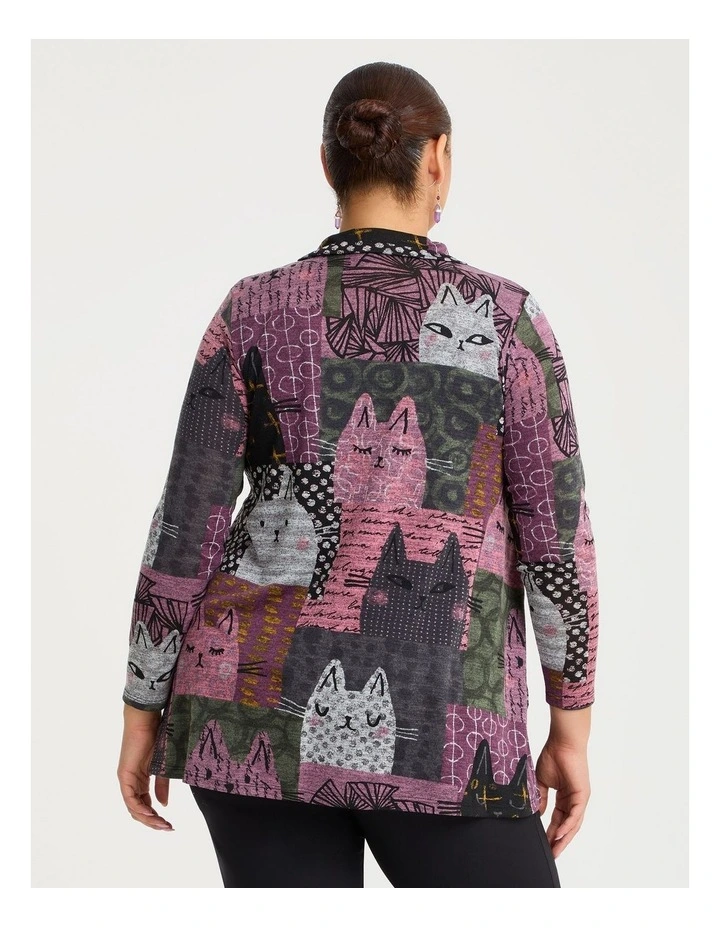 Kiki Kat Zip Collar Snug Tunic Print image 2
