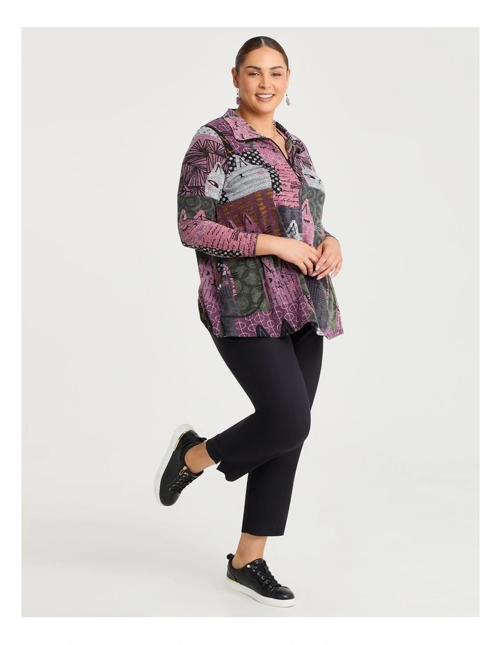 Kiki Kat Zip Collar Snug Tunic Print image 4