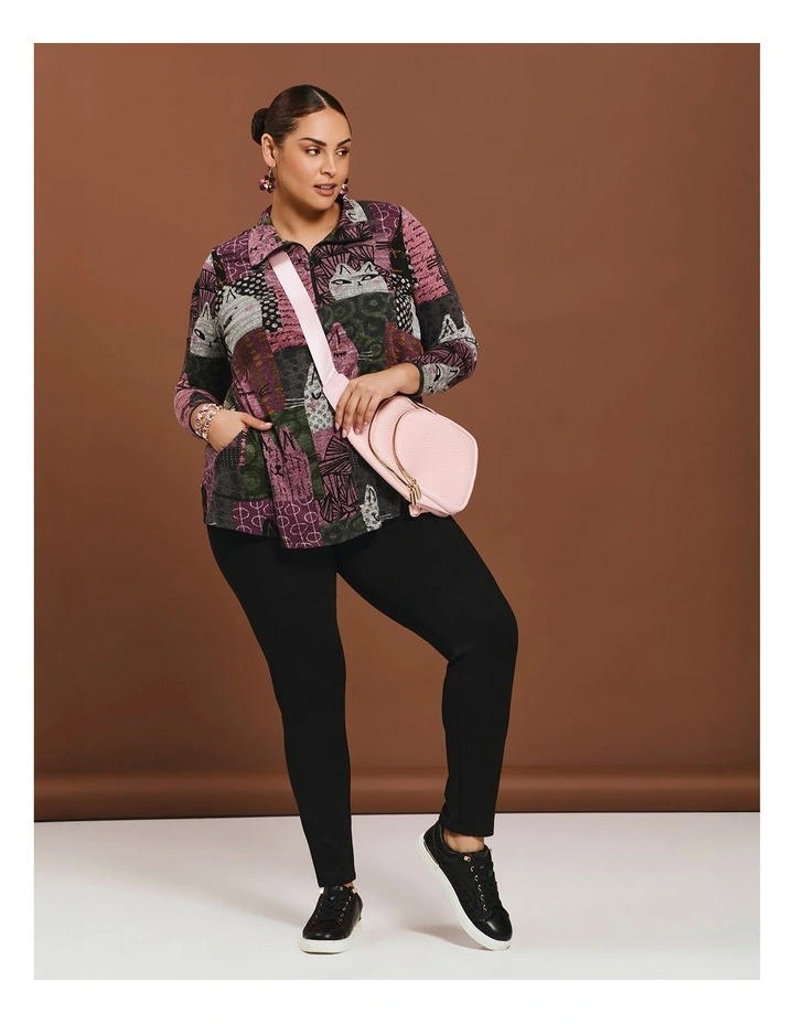 Kiki Kat Zip Collar Snug Tunic Print image 6