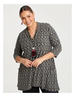 Abstract Empire Tunic Print