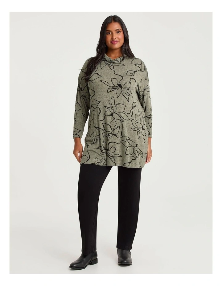 Bamboo Cosy Linear Floral Tunic Print image 3