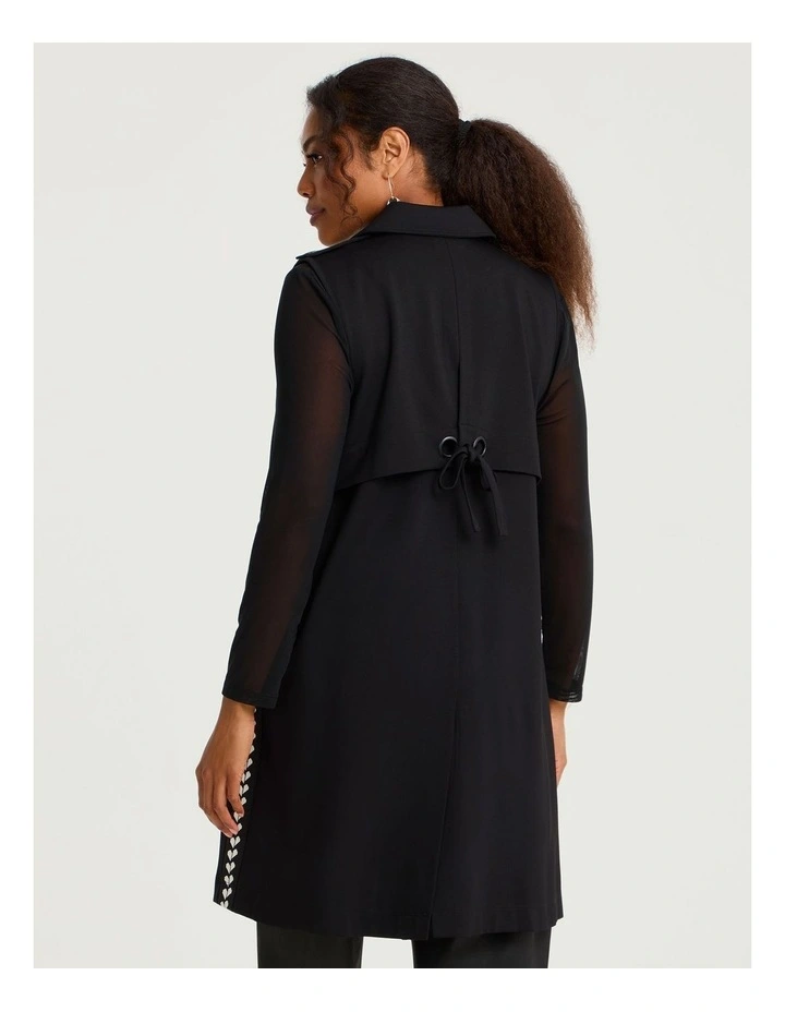 Ponte Stitch Samara Vest Black image 2
