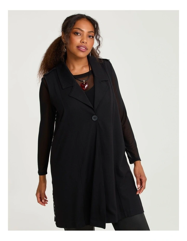 Ponte Stitch Samara Vest Black image 4