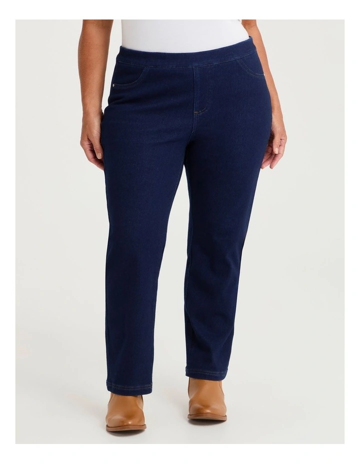 Petite Best Friend Straight Leg Jean in Blue image 1