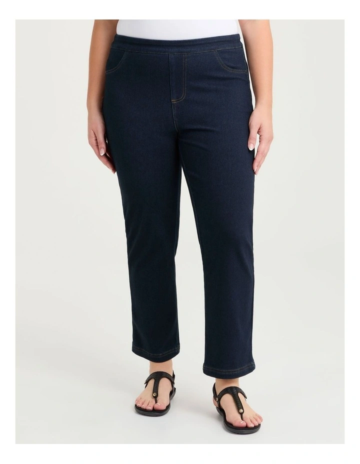 Petite Best Friend Straight Leg Jean in Blue image 3
