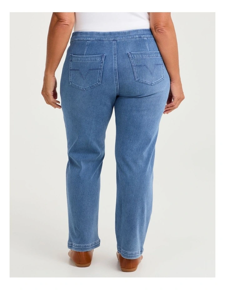 Petite Best Friend Straight Leg Jean in Blue image 2