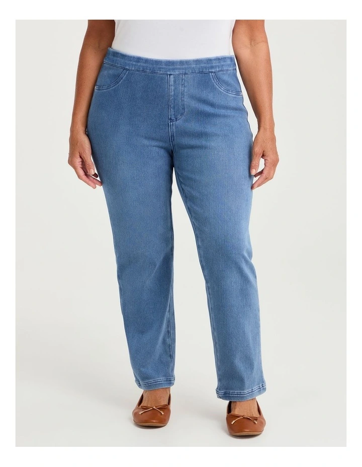 Petite Best Friend Straight Leg Jean in Blue image 3