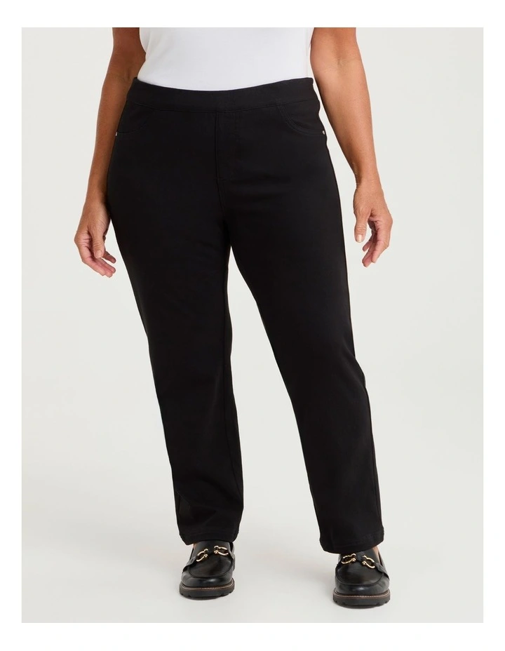 Petite Best Friend Straight Leg Jean in Black image 1