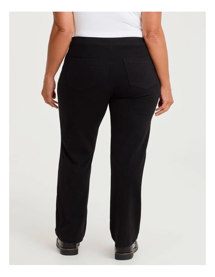 Petite Best Friend Straight Leg Jean in Black image 2