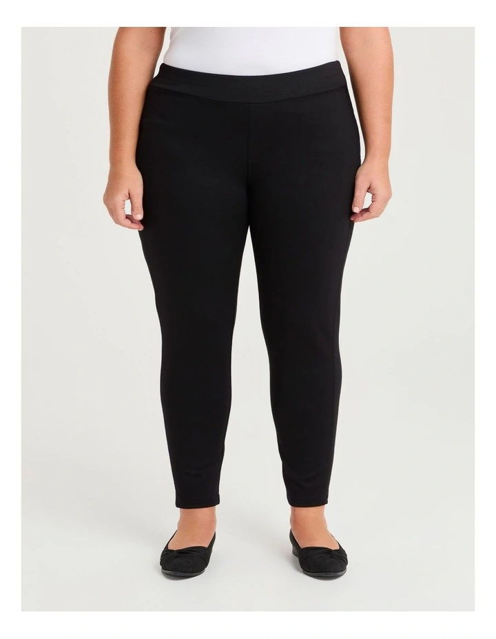 Petite Ponte Cleo Slim Leg Pant in Black image 1