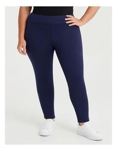 Petite Ponte Cleo Slim Leg Pant Indigo in Violet