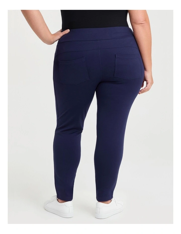 Petite Ponte Cleo Slim Leg Pant Indigo in Violet image 2