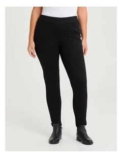 Tall Ponte Cleo Slim Leg Pant in Black