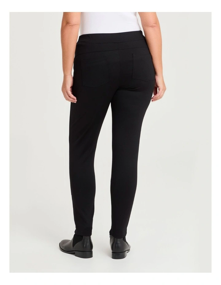 Tall Ponte Cleo Slim Leg Pant in Black image 2