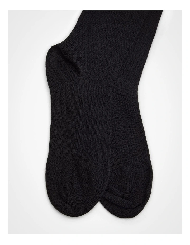 Compression Travel Socks in Black image 3
