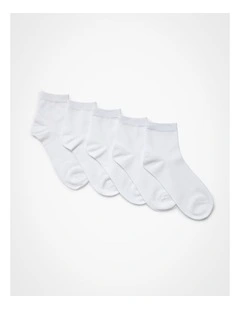 Bamboo Socks 5 Pack in White