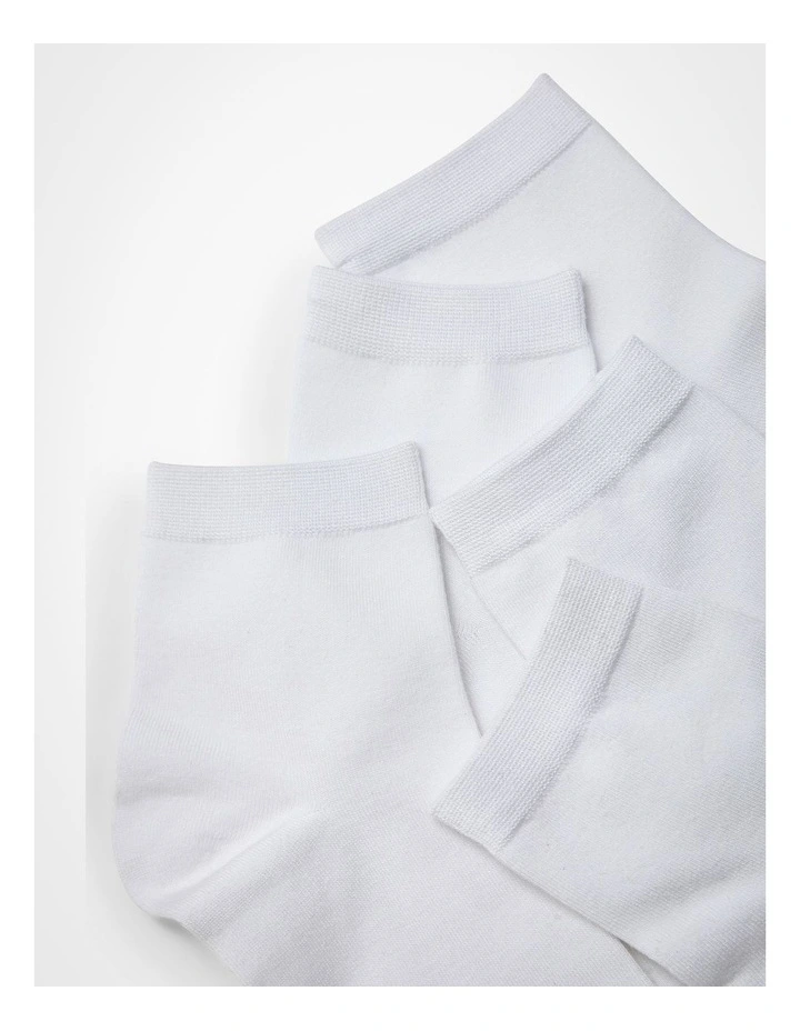 Bamboo Socks 5 Pack in White image 3