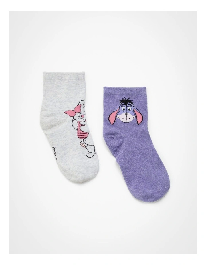 Winnie The Pooh Socks 2 Pack in Multi image 3