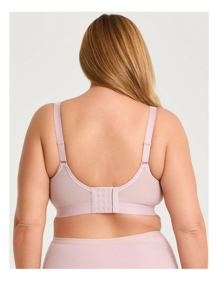 Wirefree Cooling Lace Trim Bra in Mauve image 2