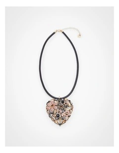 Jewel Heart Necklace Smoky Quartz