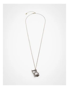 Sewing Machine Watch Necklace Gold