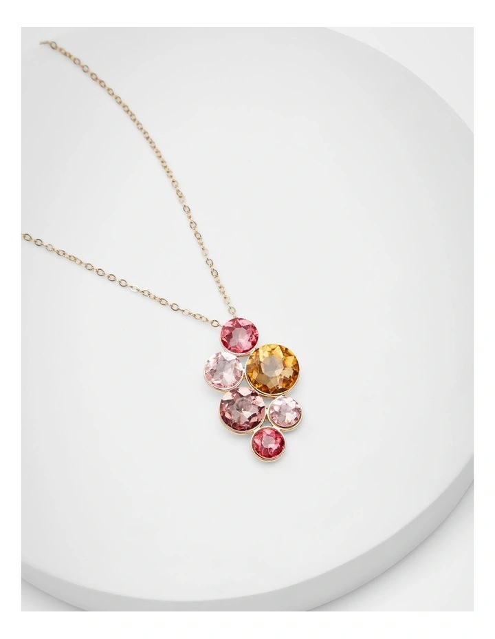 Pretty Jewel Short Necklace in Champagne/Multi image 3