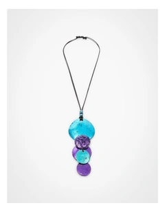 Metallic Foil Necklace Multi