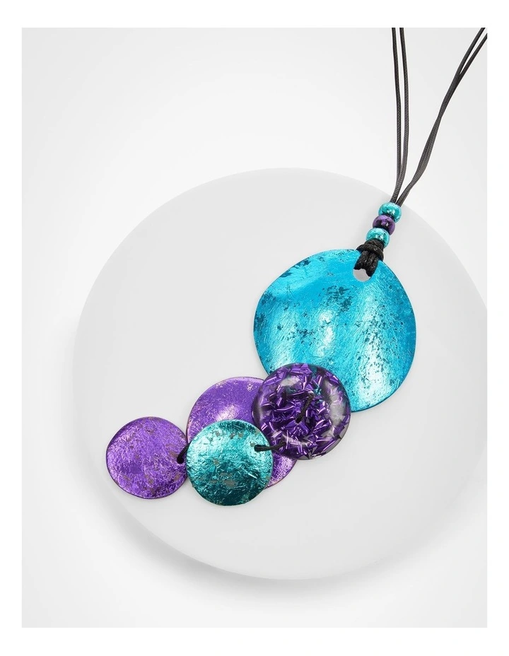 Metallic Foil Necklace Multi image 3